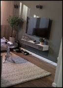 Televisie hoek met speakers