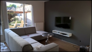 Televisie muur boren