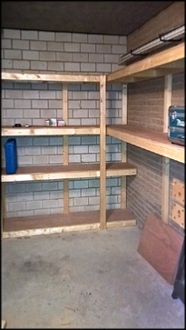 houten berging kast